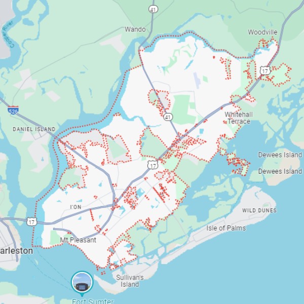 mt pleasant sc map