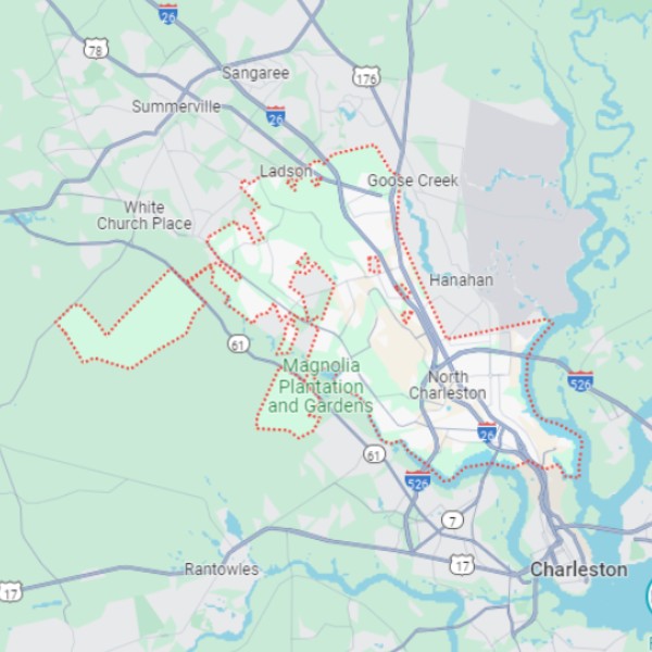 north charleston sc map